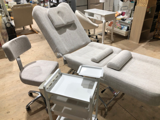 業務用【美品】✨フェイシャルエステ マツエク開業3点セット✨オシャレなファブリックシート 自宅開業支援