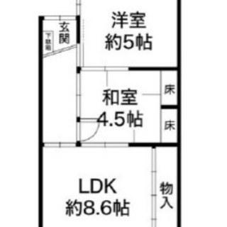 プチリノベーション戸建て♫希少犬、猫飼育可能で低賃料でお得♫近隣...