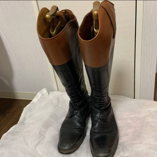 【本革】乗馬　ブーツ　ロングブーツ イタリア製