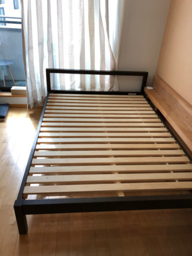 無印良品　木製　ダブルベッド
