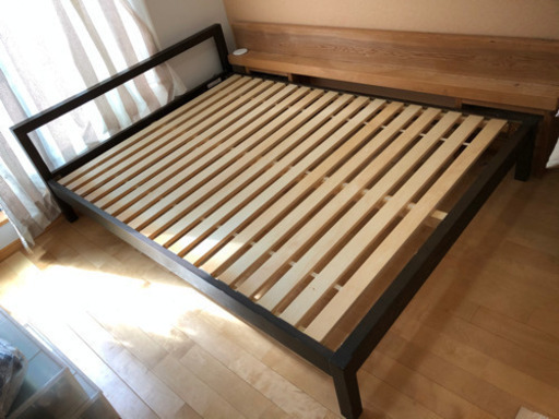 無印良品　木製　ダブルベッド
