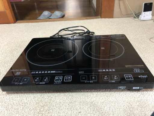 IH調理機（アイリスオーヤマ2口専用台付き）受け渡し者決定しました。
