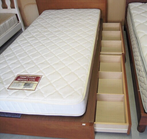 フランスベッド シングル マットレス 引き出し付き 木製 収納付き