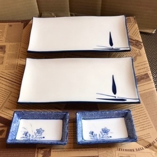 刺身／焼き魚用角皿、醤油さし