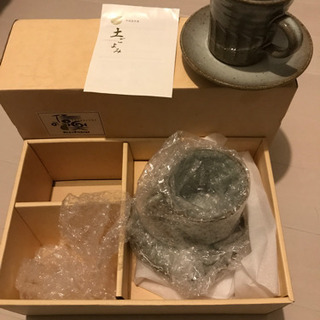 信楽焼　カップ&ソーサ　セット
