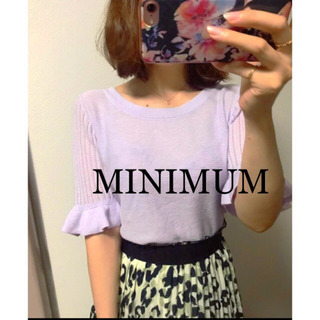 ☆MINIMUM☆ミニマム♡バックリボンフレア5分袖ニットの画像