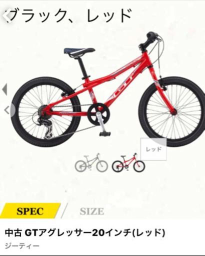GTアグレッサー20インチ中古 子供用自転車