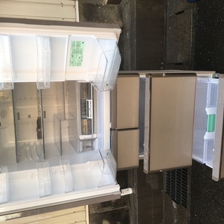 札幌市内近郊限定 日立 6ドア冷蔵庫 真空チルド R-X5200F グラデーションブラウン 2016年製 505L フレンチドア 電動引き出し 自動製氷