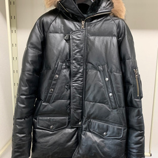 本革ダウンハーフコート　値下げしましたの画像
