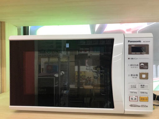 GM042　電子レンジ　パナソニック　安心6か月保証付き　NE-EH-229-W　850W　2016年　ホワイト　白　１人暮らし　おすすめ　中古　きれい　リサイクルショップ　ケイラック　朝霞　田島　花の木交差点　成増　和光市　志木　富士見市　所沢　浦和　大宮　板橋　練馬　池袋　川越　三芳