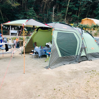 ロゴス　パネルドゥーブルXL テント　チェアー×2　焚き火台フルセット