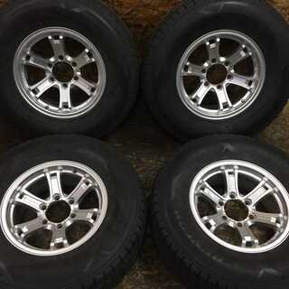 【DUNLOP WINTER MAXX SJ8 265/70R16】スタッドレス 4本【Weds KEELER 社外 16インチ 7J6HPCD139.7+5】バリ溝 (VTO121) クレジットカード QR決済可能
