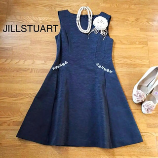 ☆JILLSTUART☆ジルスチュアート  ビジュー装飾ワンピース