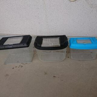 (交渉中)プラスチック飼育ケース3つの画像