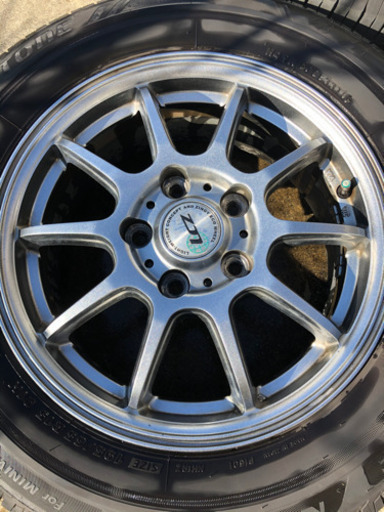 ◉お取引中◉ブリヂストン★使用期間4ヶ月★のバリ溝軽量ホイル付