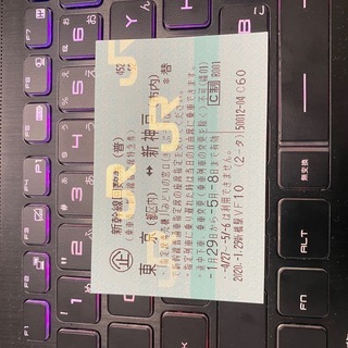 （急募・代引郵送可）新幹線回数券　東京⇔新神戸　3枚セット　5月8日まで有効の画像