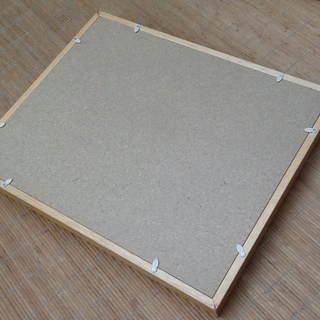 【スリーコイン】昔の木枠額縁 色紙額 自宅保管の未使用品 どなたか上手に使ってくださいの画像