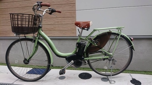 ?5千円値引きor送料無料！?美車！バッテリー最高レベル！?ヤマハ　パスナチュラ　8.7Ah　抹茶　26インチ　 電動自転車　電動アシ