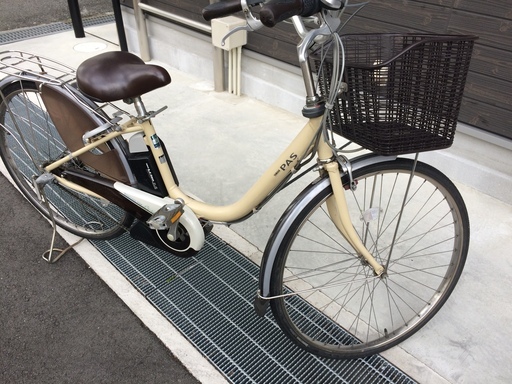 地域限定送料無料　ヤマハ　パス　リチウム　6AH　26インチ　アイボリー　アシスタ　ビビ　神戸市　電動自転車