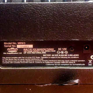 VOX ミニアンプ MINI3の画像
