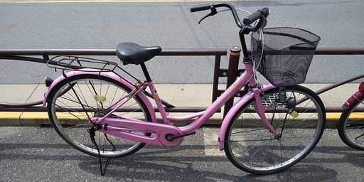 ★リサイクル中古自転車お安めVer＜点検済み＞26インチホームサイクル・シングルギヤ・ピンク