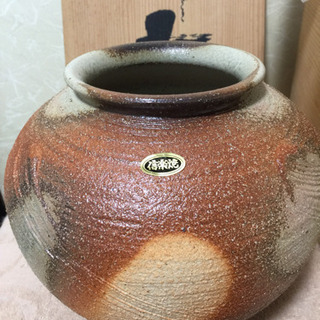 信楽焼の花瓶　値下げの画像