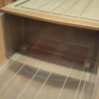 （取引中）衣装ケース【浅型ロング】【ベージュ】の画像