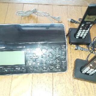 子機2台 ファックス付き電話機  シャープ UX-D33CW ジャンクの画像
