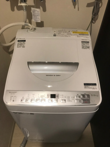 2019年製シャープ　ESTX-5C 乾燥付き洗濯機　縦型