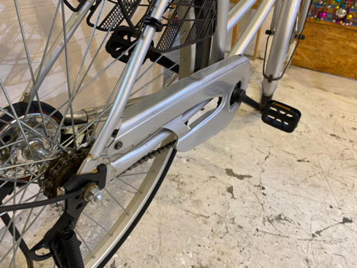 26インチ　自転車　銀色