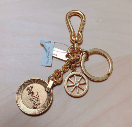 コーチ 美品　キーホルダー COACH ゴールド 馬車