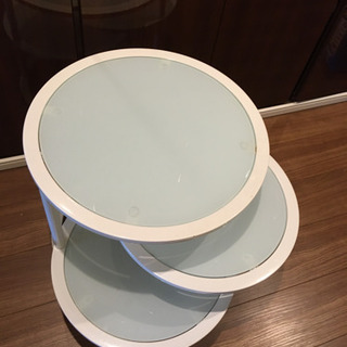 ガラス ラウンドテーブル