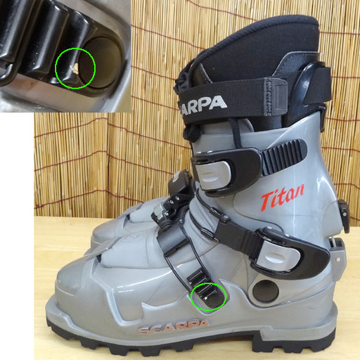 26.0cm スカルパ SCARPA Titan バックカントリー スキーブーツ グレー×ブラック 山スキー ☆ PayPay(ペイペ