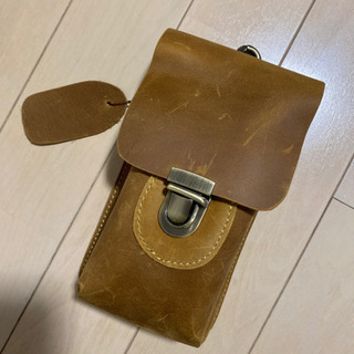 メンズ　シザーバッグ　本革