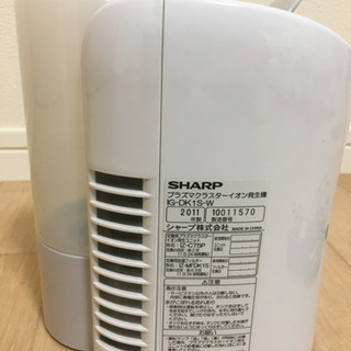 【取引中】SHARP プラズマクラスターイオン発生機、交換フィルター付きの画像