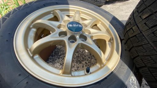 RAYS ゴールドアルミホイールタイヤセット　155/65R13