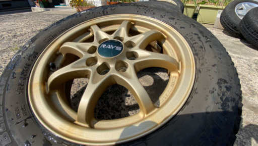 RAYS ゴールドアルミホイールタイヤセット　155/65R13