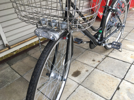 【値下げ】ママチャリ　自転車　ほぼ新品　26インチ　黒　3段変速　荷台付き　ドレスガード付き　札幌市　厚別