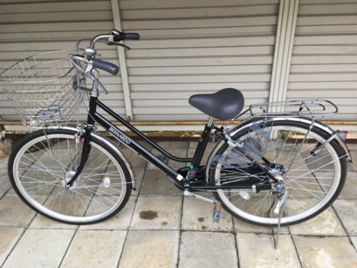 【値下げ】ママチャリ　自転車　ほぼ新品　26インチ　黒　3段変速　荷台付き　ドレスガード付き　札幌市　厚別