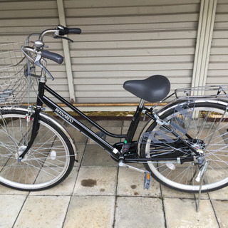 【値下げ】ママチャリ　自転車　ほぼ新品　26インチ　黒　3段変速...