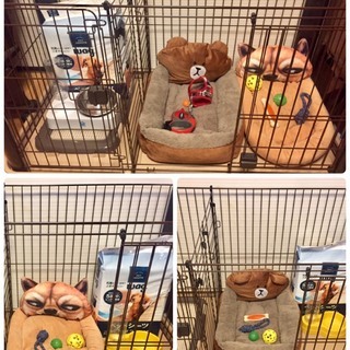 犬 ペット ケージ ベッド リードの画像