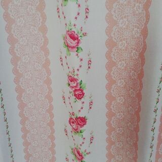 取引中　遮光　100×200 ローズ柄カーテン　ピンク　ロマンティックプリンセス の画像