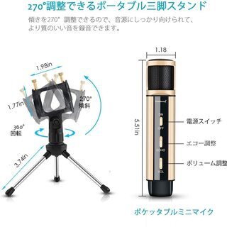 【ZealSound】コンデンサーマイク/スマホPCタブレット/エコー機能付の画像