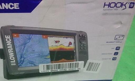 LOWRANCE GPS魚探 HOOK2-9 SplitShot（未使用品 箱ナシ）