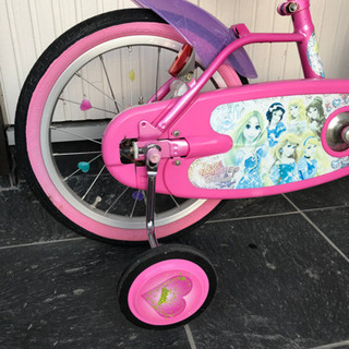 【譲ります】ディズニープリンセス 子供用自転車（16インチ）の画像