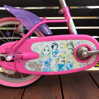 【譲ります】ディズニープリンセス 子供用自転車（16インチ）の画像