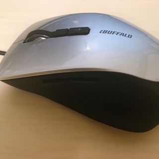 BUFFALO 有線BlueLED静音マウス （5ボタン、DPI...