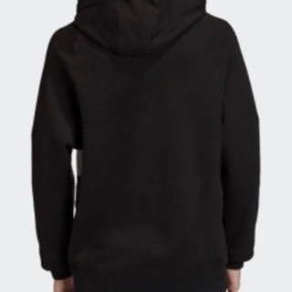 新品★正規品 タグ付  L adidas アディダス オリジナルス スウェット パーカー ビッグトレフォイル メンズ 黒 ブラック 白 FM9908 ロゴの画像