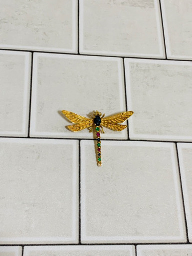 初回特価‼︎18K 蜻蛉モチーフブローチ