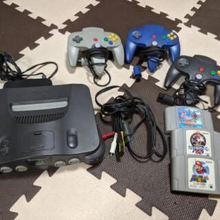 任天堂64本体、ソフト3本、コントローラーパックのセット　ニンテ...